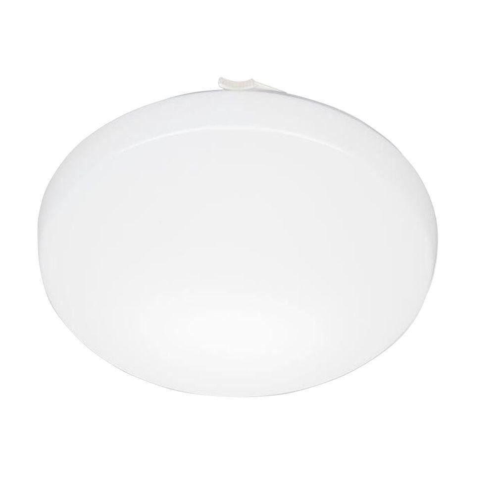 Lithonia Lighting-FMLRDL 11 14840 M4-FMLRDL Series - 11 Inch 20W 1 LED Low-Profile Residential Round Flushmount   White Finish with Frosted Acrylic Glass